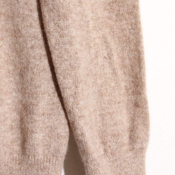 Quince 100% Mongolian Cashmere Full-Zip Hoodie Sweater Oatmeal Tan Size Small - Picture 10 of 16